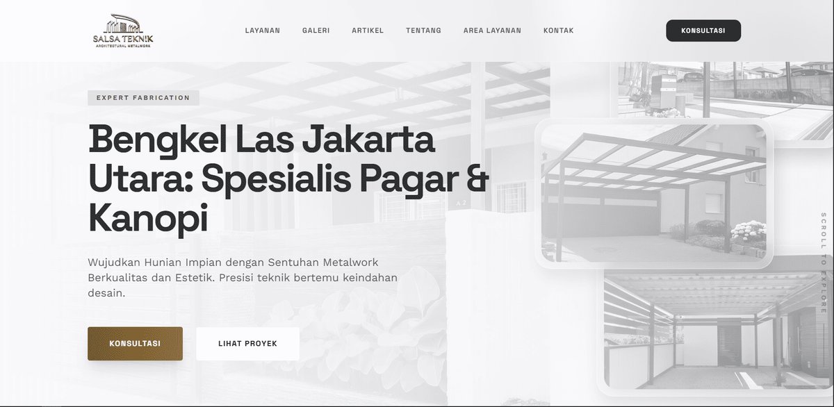 Website Bengkel Las Salsa Teknik